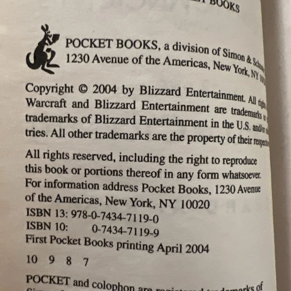 Warcraft War of the‎ Ancients Trilogy Book 1 - Richard A. Knaak 2004 Vintage